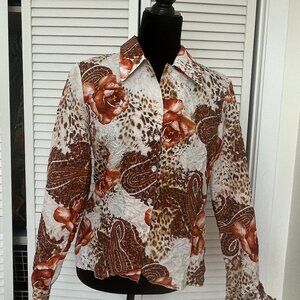 Long Sleeved Crushed Blouse